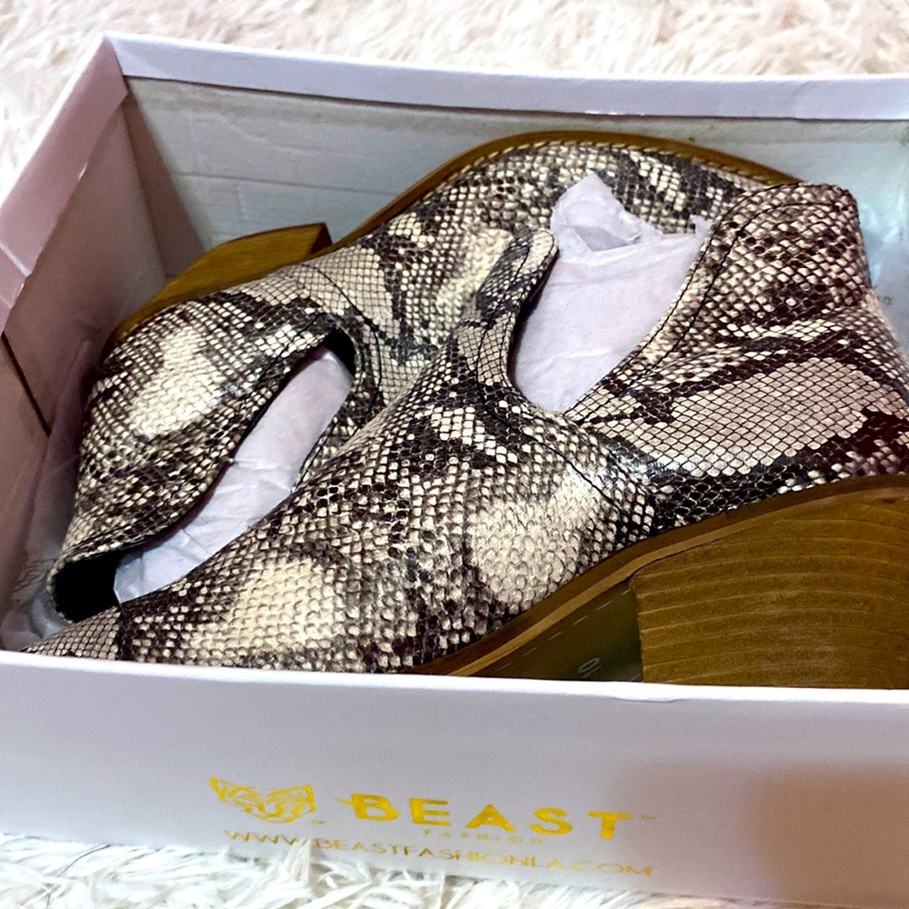 Beast Snake print booties